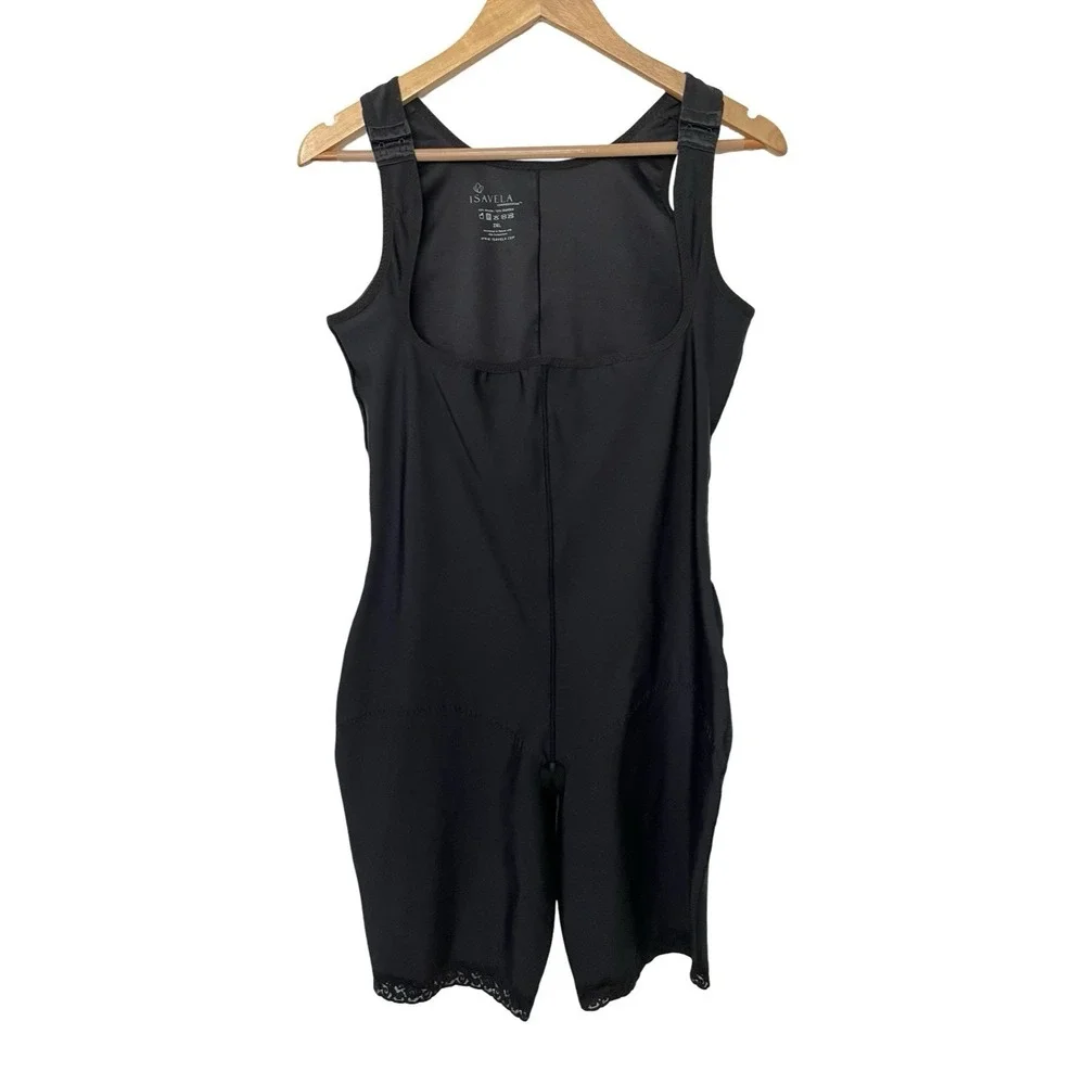 Isavela Post Surgical Compression Bodysuit Size 2XL Black Shapewear Garment